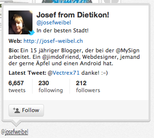 Hovercards erweitert