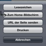 Nun wählt ihr den Button "Zum Home-Bildschirm"!